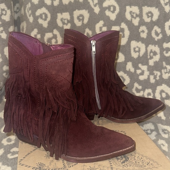 New Lawless Fringe Western Boots by FP Collection at Free People 😍 in Fig 😍 - Picture 12 of 17